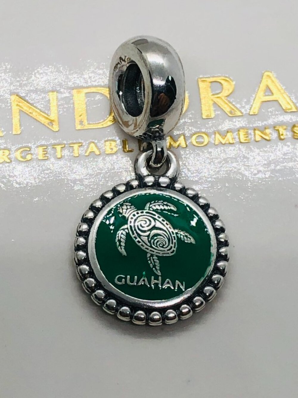 Pandora GUÅHAN turtle Beach Travel Dangle charm S925 Silver with box